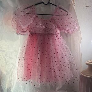 Jessica Simpson 💗Pink Dress with Heart Accents
